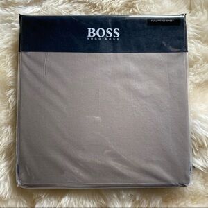 New Hugo Boss Full Fitted Sheet Owen Truffle